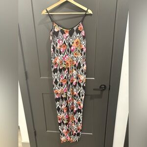 MINKPINK NWOT Black Floral Geometric Jumpsuit